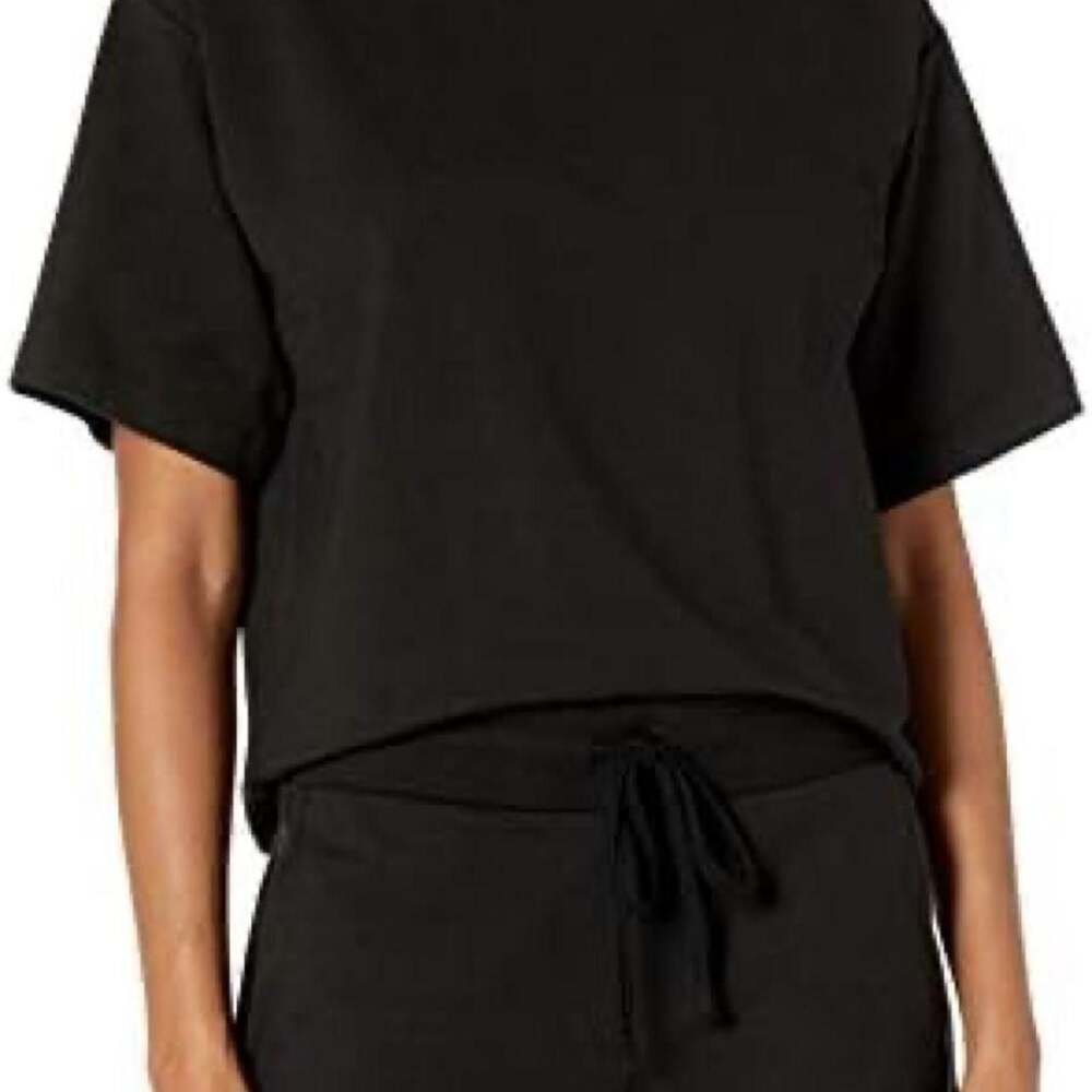 The Drop Mock Neck Short Sleeve T-Shirt Black